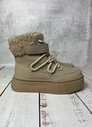 Черевики зимові дитячі на дівчинку Clibee Бежевий 738