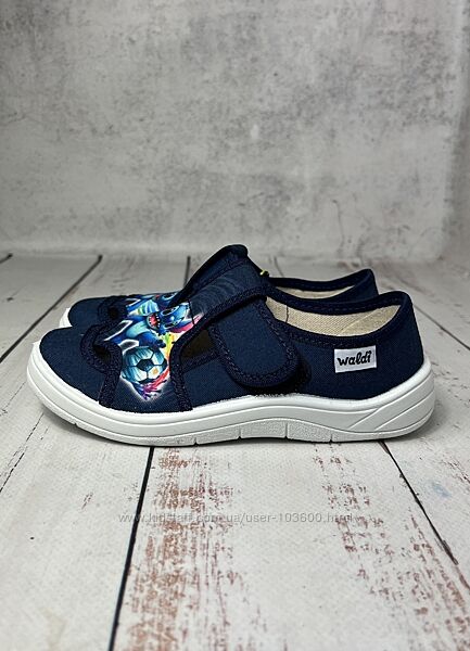 Капці дитячі текстильні для хлопчика Waldi Синій 599