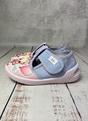 Капці дитячі текстильні для дівчинки Natur Рожево-блакитний 601