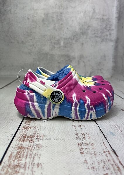 Крокси дитячі CROCKS Lined Tie Dye Original Різнобарвний 659