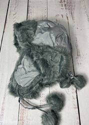 Шапка вушанка зимова дитяча на дівчинку Jarek Сірий 1200