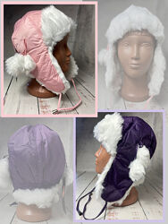 Шапка вушанка зимова дитяча на дівчинку Jarek Фіолетовий Рожевий 1205/1206