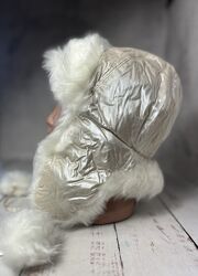 Шапка вушанка зимова дитяча на дівчинку Jarek Бежевий 1209