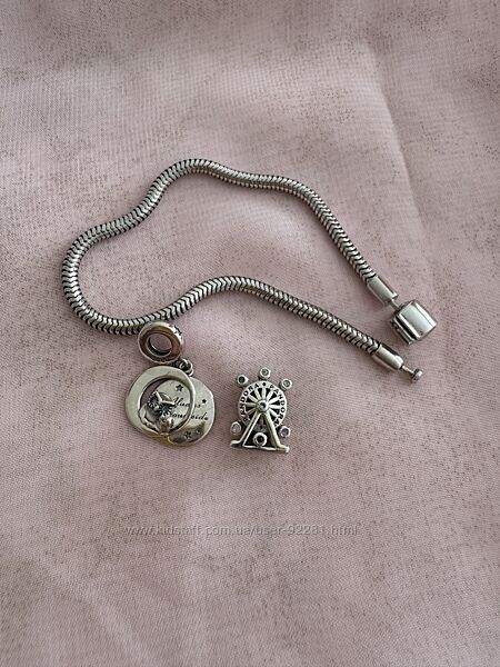 Срібна країна браслет шарми 17 см