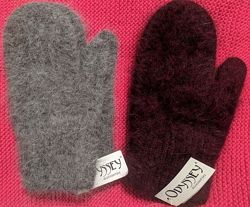 Пушистые Ангоровые женские варежки ТМ Odyssey.