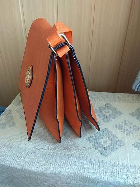 Новая рыжая сумка планшетка, кроссбоди.