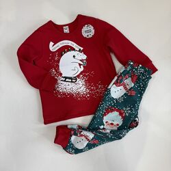 Утеплена різдвяна новорічна піжама для хлопчика, що світиться в темряві