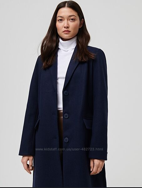 Пальто жіноче демісезонне синє Sinsay р. М 44-46