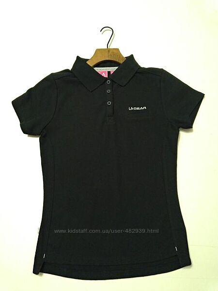Поло футболка женская La Gear Polo Pique Black 10UK S пике черный цвет