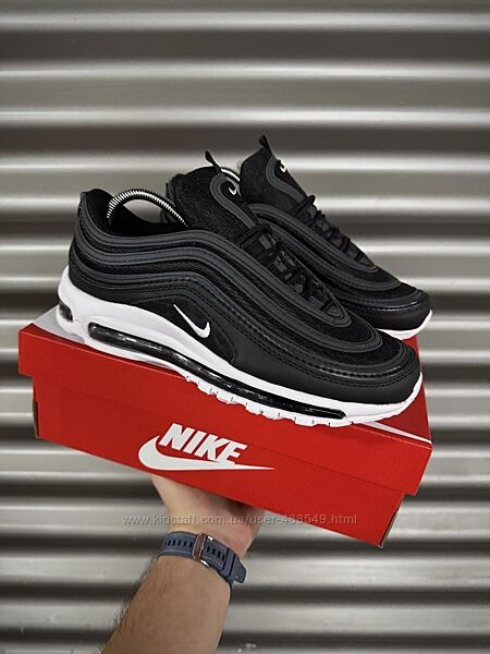 Кросівки чоловічі Nike Air Max 97 reflective, чорні з білим