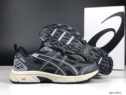 Зимові чоловічі кросівки термо Asics Gel-Nunobiki сірі з чорним