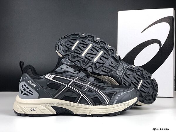 Зимові чоловічі кросівки термо Asics Gel-Nunobiki сірі з чорним