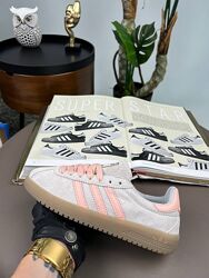 Кросівки жіночі Adidas Originals Bermuda сірі з рожевим, замша