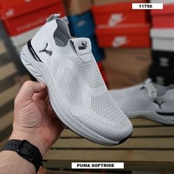 Кросівки чоловічі літні Puma Sosftride, cвітло сірі з чорним 