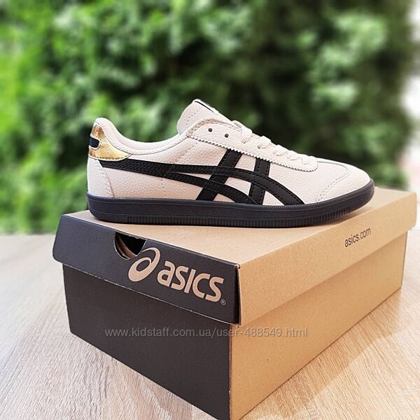 Кросівки жіночі Asics Onitsuka Tiger бежеві з чорним