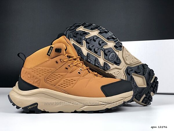 Зимові чоловічі черевики Hoka Kaha 2 Gore-tex рижі з хутром