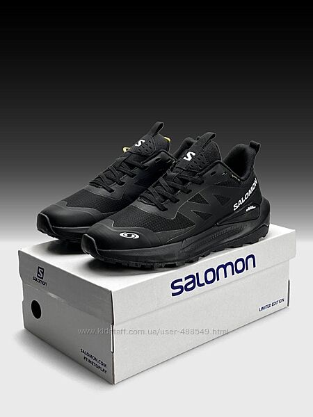 Зимові чоловічі кросівки термо Salomon Elixir Activ Gore-Tex Black