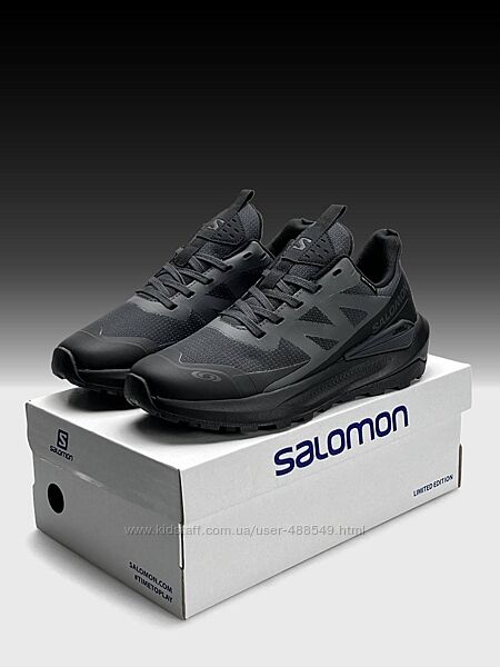Зимові чоловічі кросівки термо Salomon Elixir Activ Gore-Tex Grey Black  