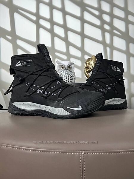 Зимові черевики з хутром Nike ACG Air Terra Antarktik Fur чорні з сірим