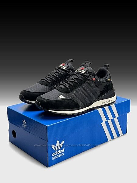Зимові чоловічі кросівки термо Adidas ZX 700 HD Gore - Tex Black 