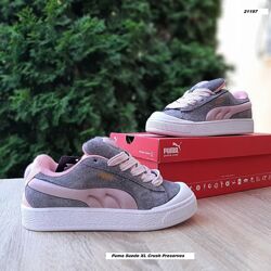 Кросівки жіночі Puma Suede XL Crush Preserves сірі з рожевим