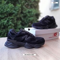 Зимові жіночі кросівки з хутром New Balance 9060 чорні