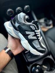 Зимові жіночі кросівки з хутром New Balance 9060 чорні з сірим