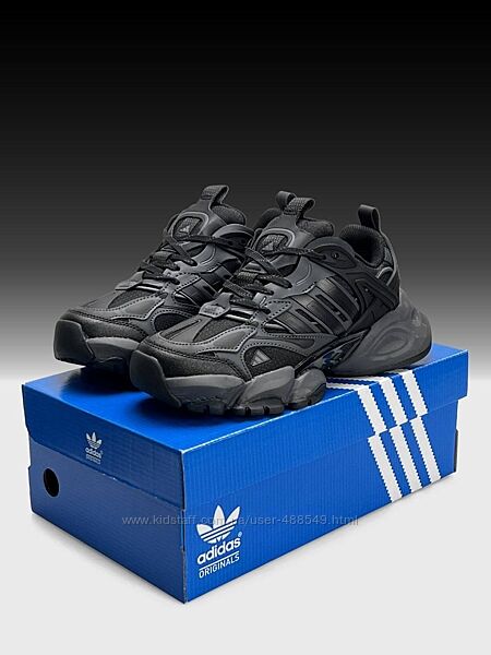 Зимові чоловічі кросівки термо Adidas XLG Runner Deluxe Gore-Tex чорні з сі