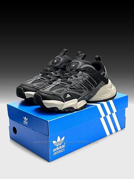 Зимові чоловічі кросівки термо Adidas XLG Runner Deluxe Gore-Tex чорні з бе