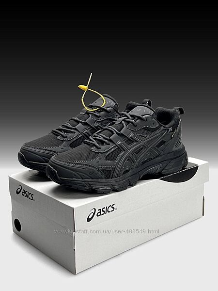 Зимові чоловічі кросівки термо ASICS Gel-Nunobiki GTX сірі з чорним