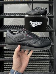 Кросівки чоловічі Reebok Classic black, чорні шкіра
