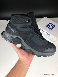 Зимові чоловічі черевики Salomon Gore-tex black grey