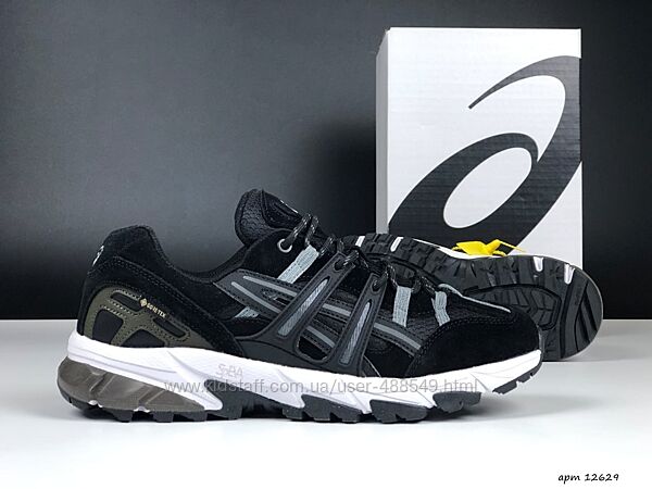 Зимові чоловічі кросівки термо Asics Gel-Sonoma чорні з білим