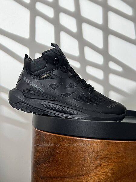 Зимові чоловічі черевики з хутром Salomon Elixir Activ Fur чорні