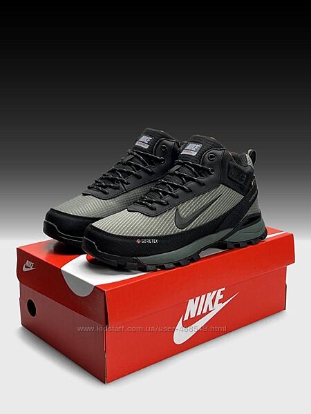 Зимові чоловічі черевики з хутром Nike Rivah Gore-Tex Fur  хакі