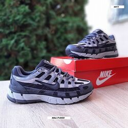 Зимові жіночі кросівки термо Nike P-6000 темно сірі 