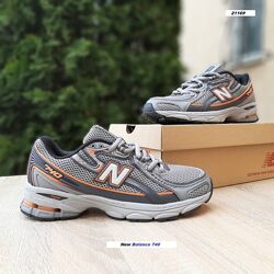 Кросівки New Balance 740 сірі з оранжевим