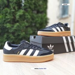 Кросівки жіночі Adidas Samba XLG чорні з білим