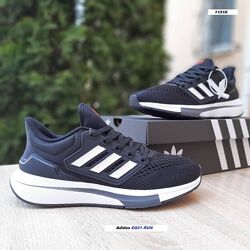 Кросівки чоловічі Adidas EQ21 RUN чорні з білим