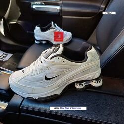 Кросівки чоловічі Nike Shox Ride 2 Supreme білі з чорним 