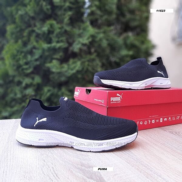 Кросівки чоловічі літні Puma чорні з білим