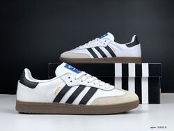 Кросівки чоловічі Adidas Samba білі, шкіра