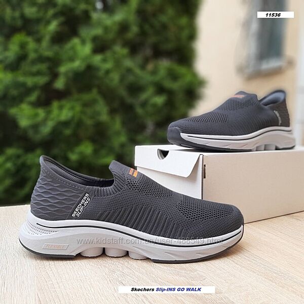Кросівки чоловічі літні Skechers Slip-INS GO WALK тапкі мокасіни сліпони те
