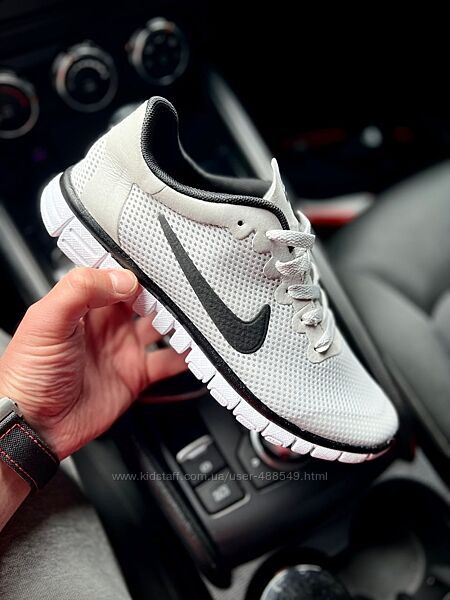 Кросівки чоловічі Nike Free Run 3.0 світло сірі сітка