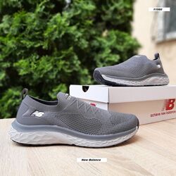 Кросівки чоловічі літні New Balance мокасіни сліпони сірі 