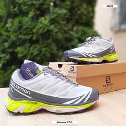 Кросівки жіночі Salomon XT 6 сірі з салатовим 