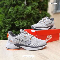 Кросівки чоловічі Nike Zoom Winflo petrol сірі з оранжевим