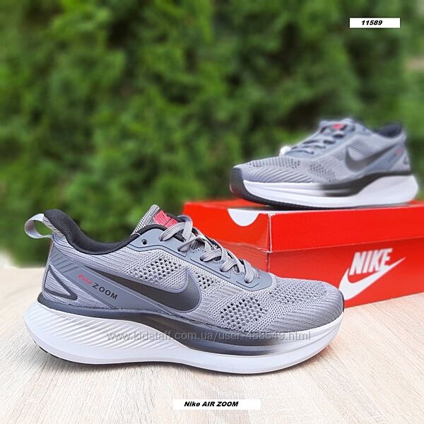 Кросівки чоловічі Nike AIR ZOOM сірі, сітка