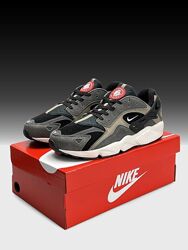 Кросівки чоловічі Nike Air Huarache Grey Black, замша