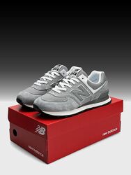 Кросівки чоловічі New Balance 574 світло сірі, замша/текстиль